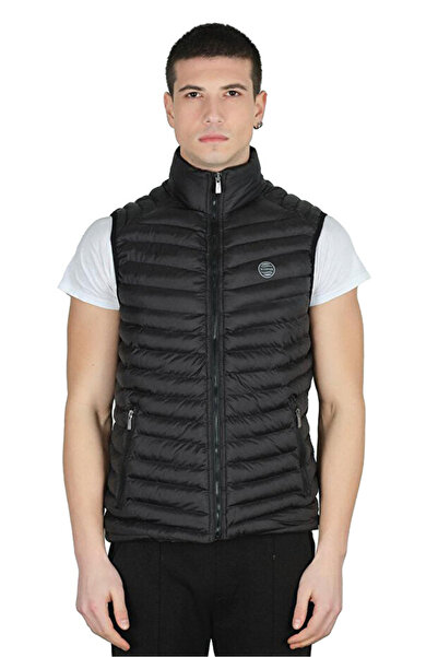 Plus Scorpion Men's black quilted vest – Urban Style, sizes S–2XL