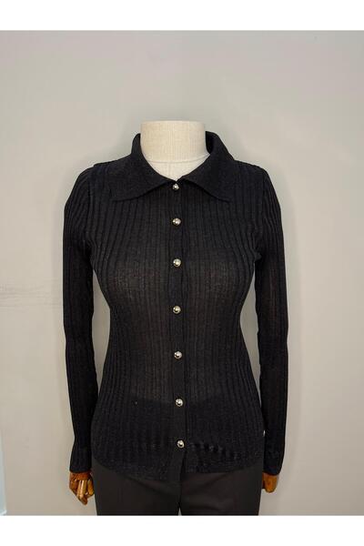 VALİN ÖNÜ DÜĞMELİ TRİKO CEKET