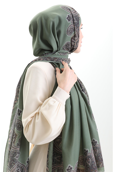 sefamerve Karaca Cotton Shawl 82004-09 Khaki