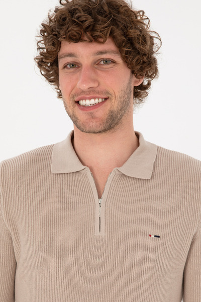 U.S. Polo Assn. Men's Stone Basic Sweater 50313685-Vr049