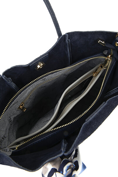 Ziya , Women's Genuine Leather Shoulder and Hand Bag 153979Z5013 Navy Blue