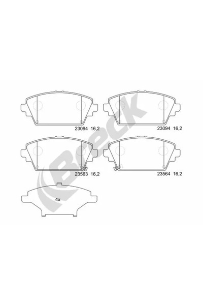 BRECK Set Placute Frana Frana Disc Honda Accord 6 Mg Express Caseta//Mg Zr