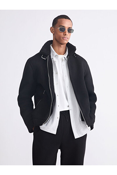 LC Waikiki Ανδρικό παλτό από καστόρι γιακά πουκάμισου Standard Fit