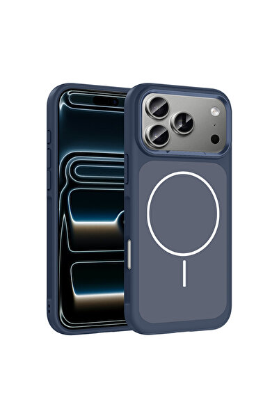 zore iPhone 17 Pro Kılıf M-Safe Şarj Özellikli Metal Kamera Çerçeveli ATA San...