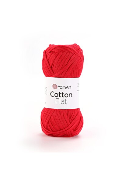 Yarnart COTTON FLAT - FIRE DE TRICOTAT ROȘU-6722