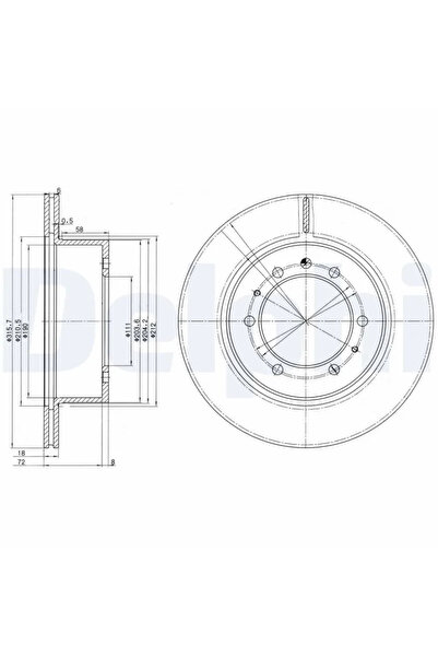 DELPHİ Disc Frana Nissan Patrol 3/2 Hardtop/Patrol 3/2 Station/Patrol Gr 4