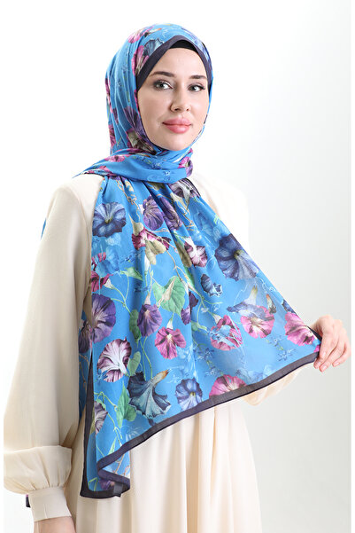 sefamerve Σάλι από βαμβάκι Karaca 82006-14 Navy Blue μπλε κοβαλτίου