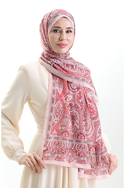 sefamerve Karaca Cotton Şal 82007-03 Pudra Nar Çiçeği