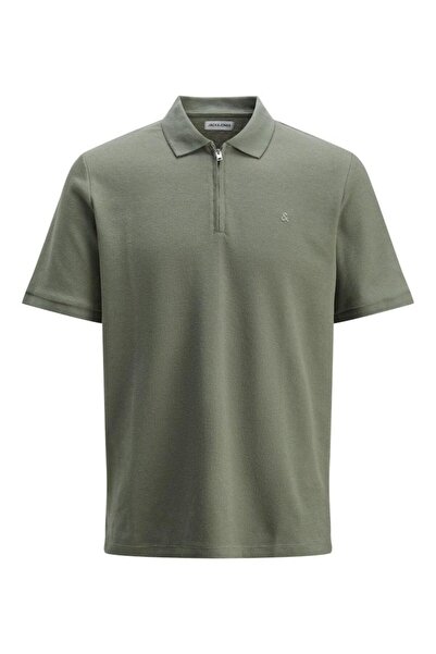 Jack & Jones جياستين زيبي بولو SS NOOS أخضر