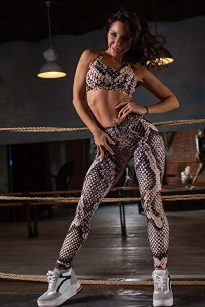 WildFashion Set 2 piese compleu sport din top si colanti snake print A770-999112