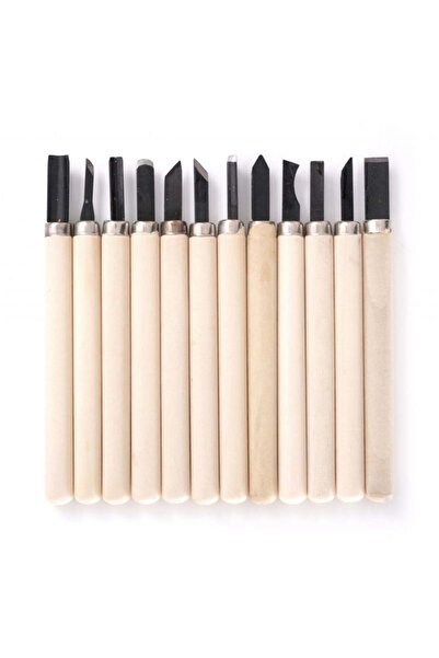 Kraft&dele Set de dălți pentru sculptură în lemn, 12 bucăți, KD 11774