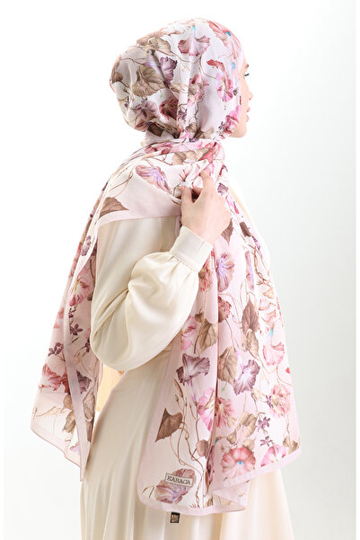 sefamerve Σάλι από βαμβάκι Karaca 82006-05 Ροζ σε σκόνη