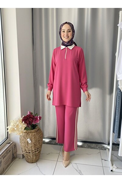 Zuzu Pembe Spor Tesettür Takım