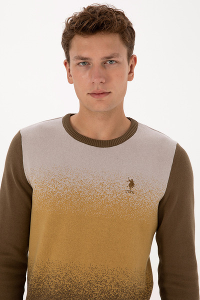 U.S. Polo Assn. Men's Khaki Sweater 50314985-Vr027