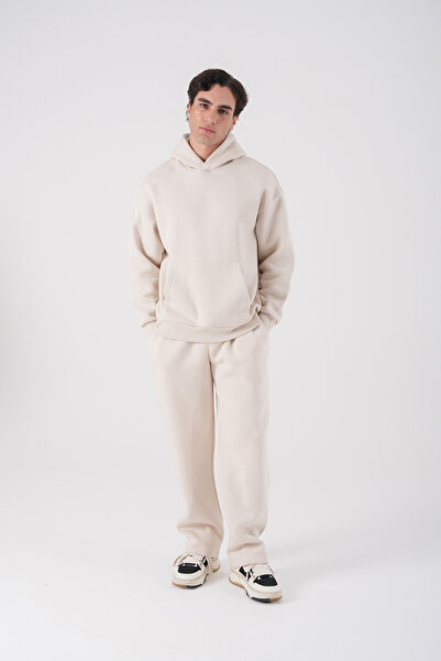 2512 Clothing هوديي للجنسين بتصميم أساسي بغطاء رأس مع جيب كنغر قصة فضفاضة