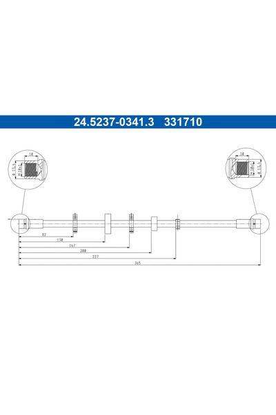 Ate Спирачен маркуч за VW Transporter T4 автобус/Transporter T4 каросерия/Tra...