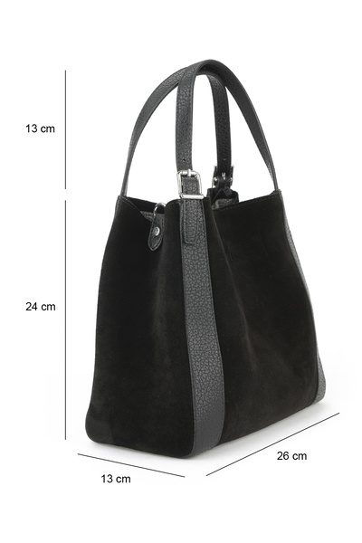 Ziya , Women's Genuine Leather Shoulder and Hand Bag 153979Z5012 Black