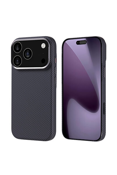 zore iPhone 17 Pro Kılıf M-safe Şarj Özellikli Karbon Fiber Görünümlü SHRP Ne...