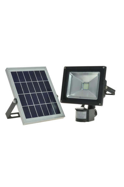 Bass Reflector LED BS-5901 cu panou solar, 20 W, 6400 K, 2000 lm, IP44, senzo...