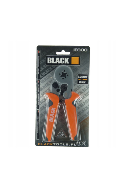 BLACK Clește de sertizare pentru cabluri, 0,25-10 mm², 18300