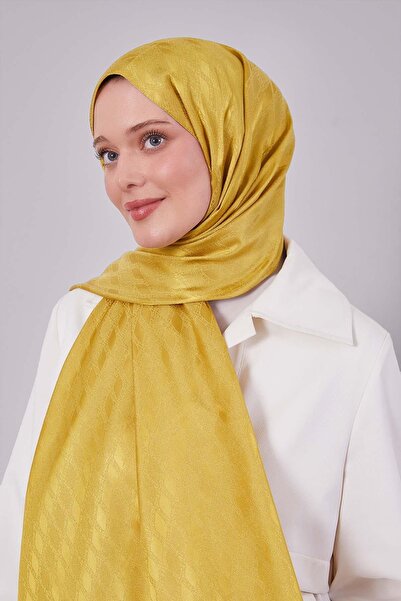 Levidor Lime Örgü Desen Jakar Şal