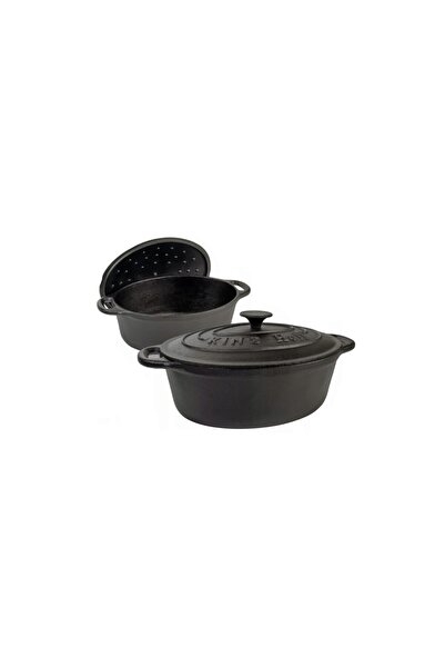 Kinghoff Cast iron pot 4.5 liters, with lid, black,