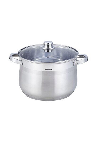 Klausberg Oala din inox cu capac din sticla, 34cm, fund termic multistrat, 22.4l