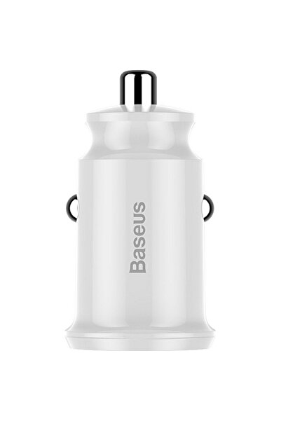 Baseus Grain Car Charger, 2x USB-A, Quick Charge 2.0, 5V/3.1A, White