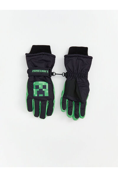 LC Waikiki ÇNR Özmarka Yeni Sezon Minecraft Baskılı Erkek Çocuk Eldiven