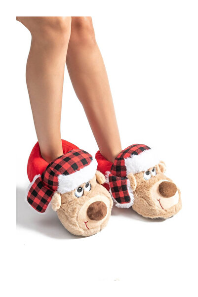 Twigy Goldi Women's Waiter Size Animal Slippers Beige 36/41