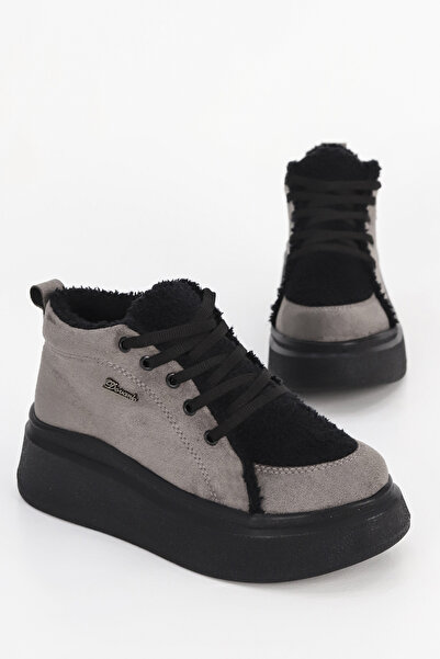 Mamito Ayakkabı Mdl 603 Fur Detailed Sole Ankle Boots