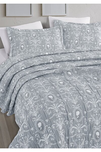 Monolisse Glory Jacquard Bedspread Set Double Size Indigo 230X240 cm