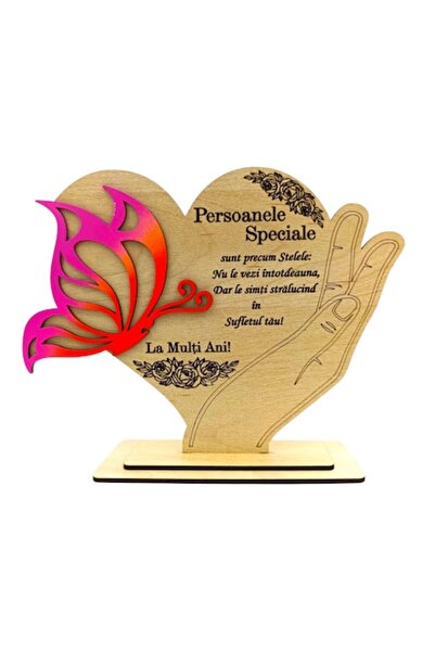OEM Decorațiune fluture din lemn – cadou personalizat cu mesaj pentru familie...
