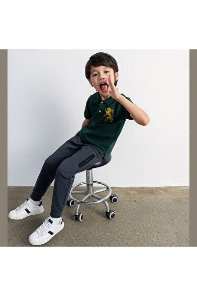 Giordano Kids' Lion Polo: 3D Embroidery, Comfort Piqué, Classic Style