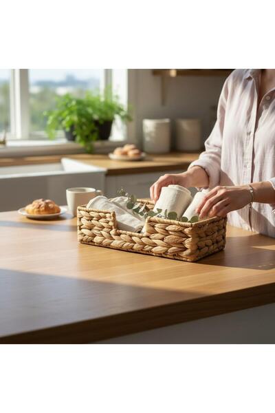 ANJEAHOME Ogulin Natural Wicker Tabletop Napkin Holder & Towel Holder |   Stylish Bohemian Design |   Multi-Purpose Use