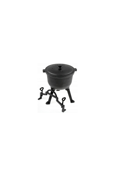 Kinghoff Cast iron cauldron with legs and lid, 5 liters, 28cm, black,
