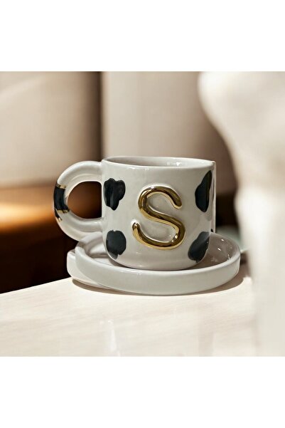 Deniz Kızı Seramik S Harfi el yapımı seramik fincan