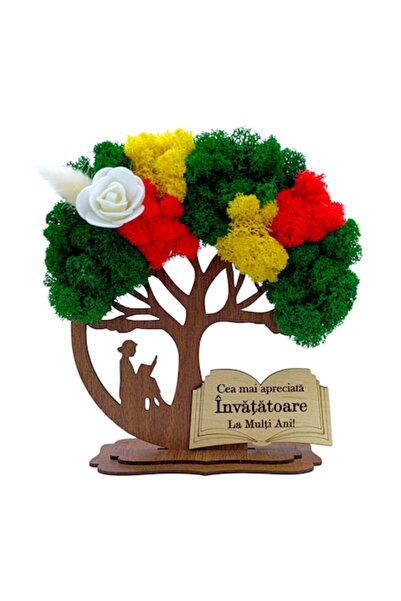 OEM Decorațiune pentru brad cu licheni și mesaj pentru profesor „Cel mai apre...