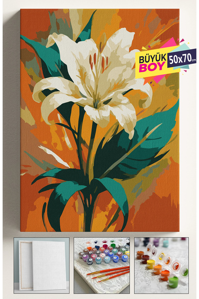 Genel Markalar Sayılarla Boyama Seti Numaralı Tuval Fırça Boya Dahil Kasnaklı...