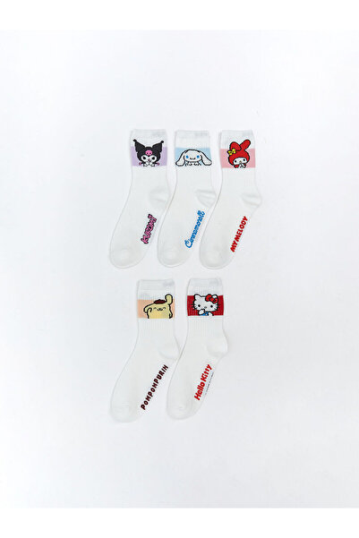 LC Waikiki Peak New Season Hello Kitty Patterned Girls' Socks 5-Piece Set
