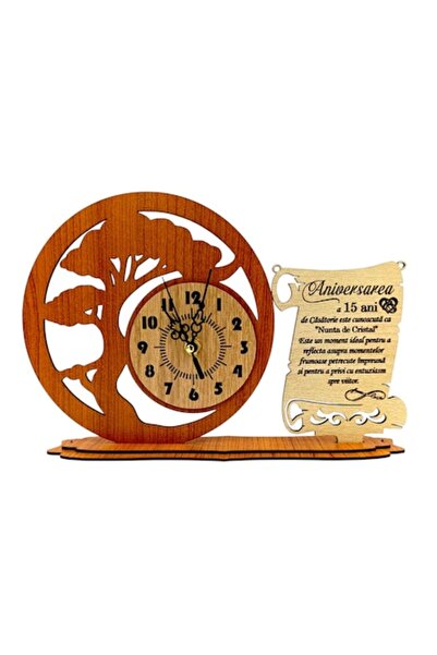 OEM Ceas decorativ bonsai din lemn , blank pentru nunta de cristal (aniversar...