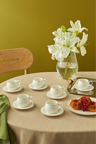 Karaca Adile 6-Person Double Coffee / Tea Cup Set 130 ml