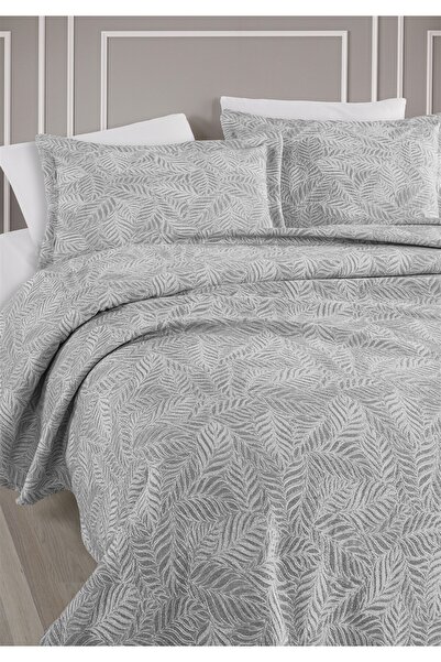 Monolisse Talia Jacquard Bedspread Set Double Size Gray 230X240 cm