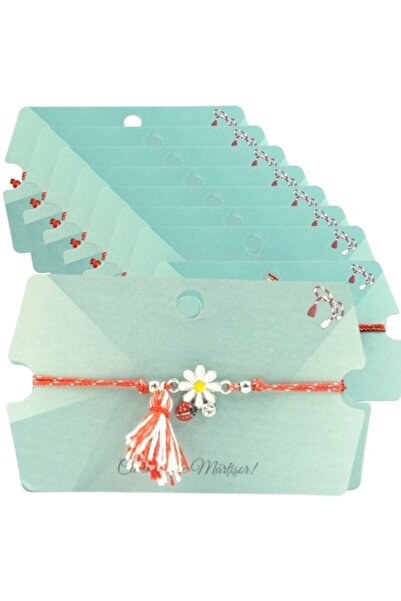 GOLD MARKET Set de 12 brățări tip Mărțișor cu Ciucure, Model Margaretă, Panda...