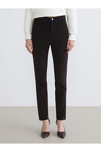 LC Waikiki Narrow Fit Velvet Women's Trousers