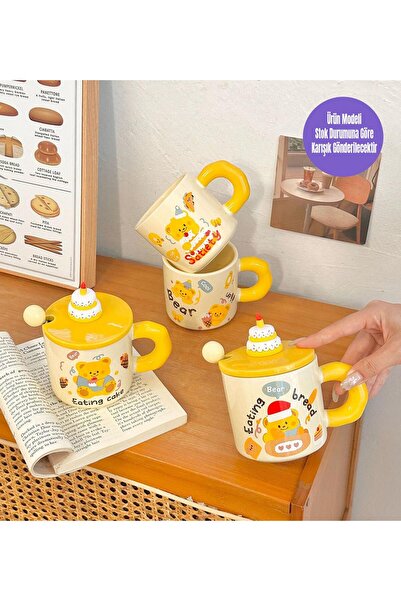 Gift Moda Sarı Ayıcık Temalı Seramik Kupa