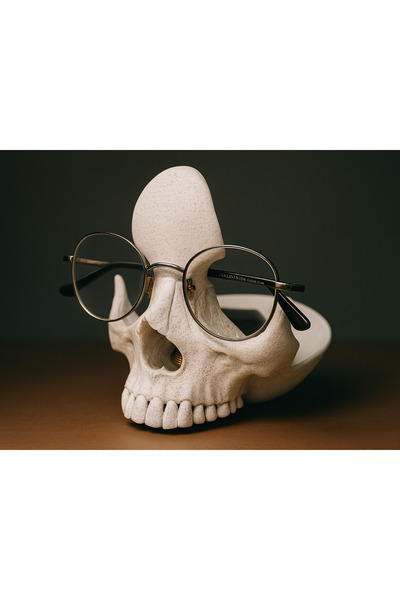 3DECİ حامل نظارات وحامل مفاتيح على شكل جمجمة |   منظم بتصميم جمجمة مطبوعة بتق...
