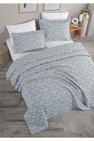 Monolisse Set cuvertură de pat din jacquard Lua, dublu, indigo, 230x240 cm