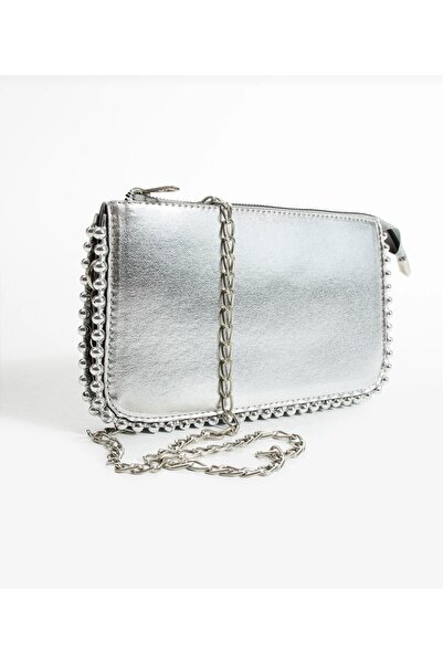 SERA Zincir Askılı Boncuk Zımbe Detaylı Çanta