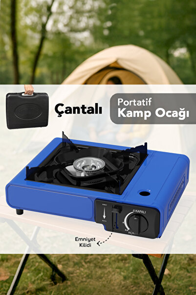 Meleni Home Portatif Kamp Ocağı - Taşıma Çantalı Gazlı Stop Emniyetli Ocak 34...